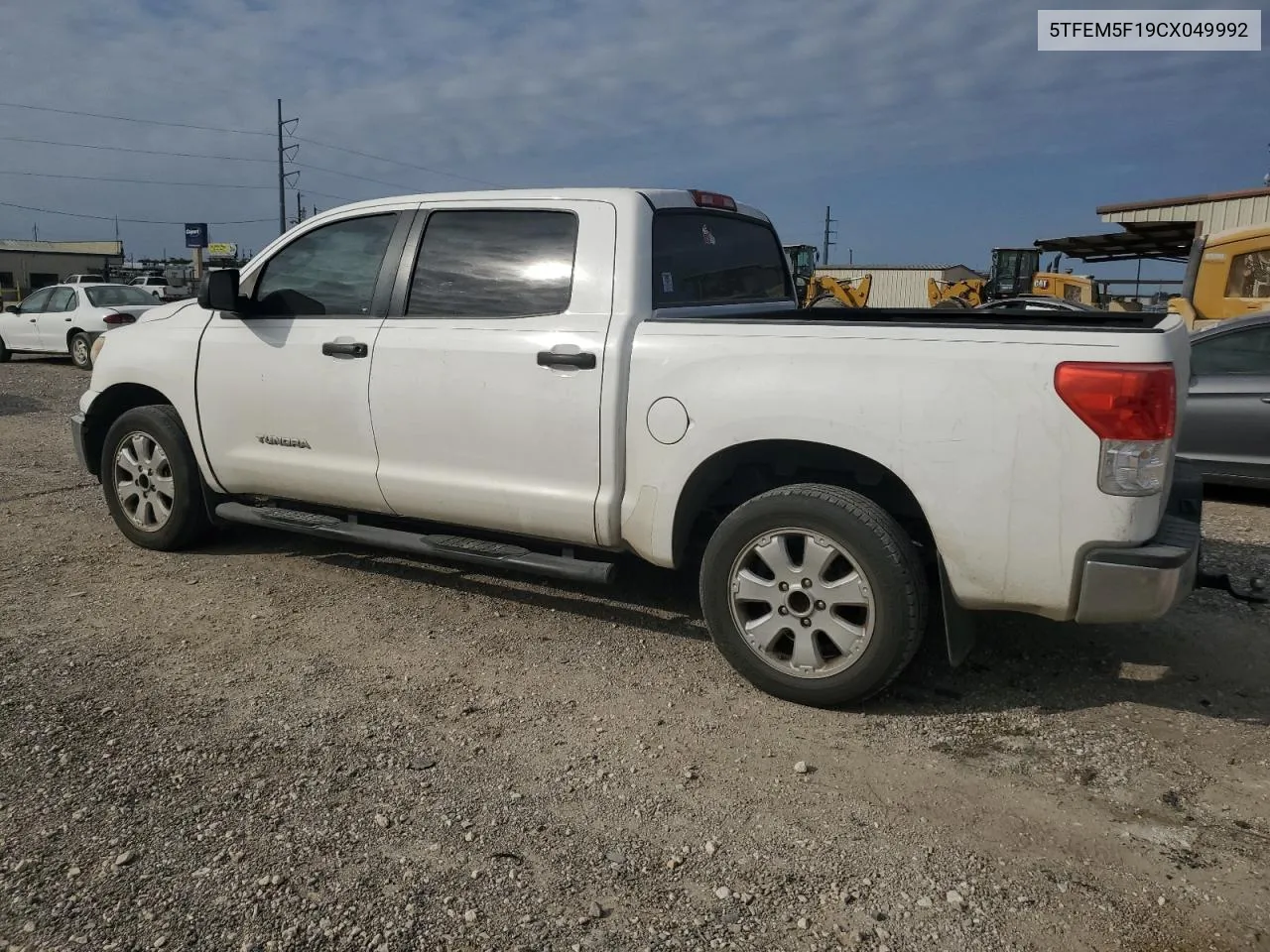 2012 Toyota Tundra Crewmax Sr5 VIN: 5TFEM5F19CX049992 Lot: 76123844