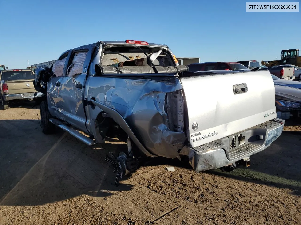 2012 Toyota Tundra Crewmax Sr5 VIN: 5TFDW5F16CX266034 Lot: 76542594