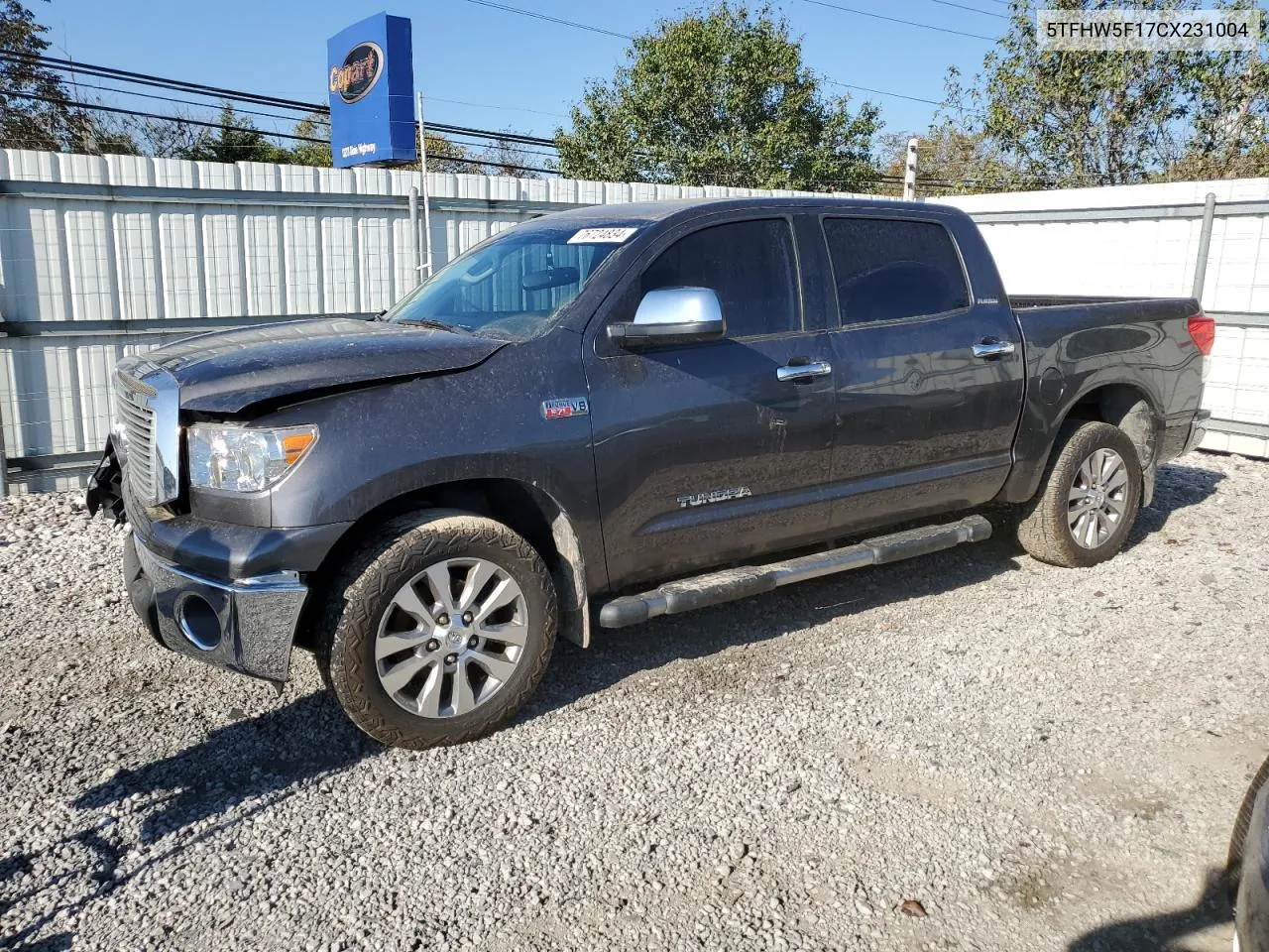 2012 Toyota Tundra Crewmax Limited VIN: 5TFHW5F17CX231004 Lot: 76724834