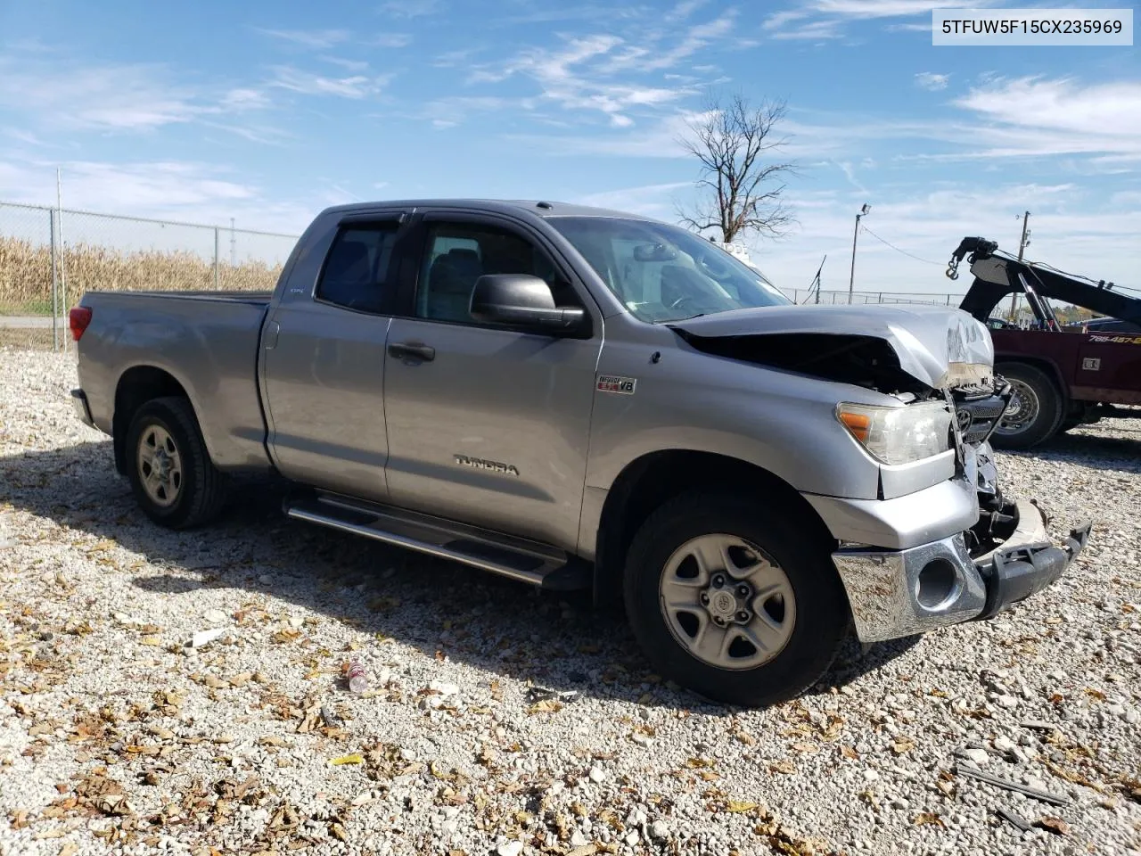 2012 Toyota Tundra Double Cab Sr5 VIN: 5TFUW5F15CX235969 Lot: 77085854