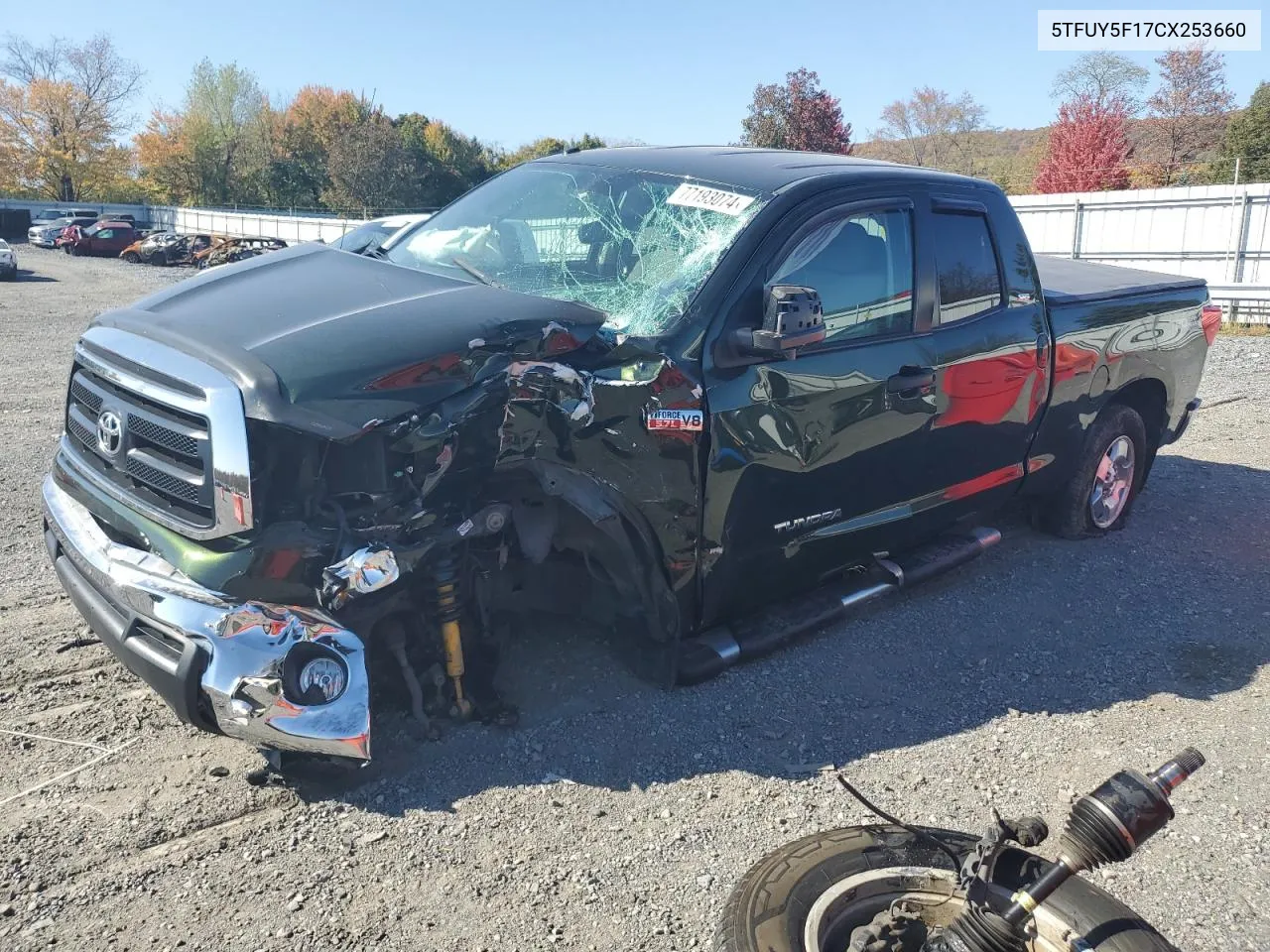 2012 Toyota Tundra Double Cab Sr5 VIN: 5TFUY5F17CX253660 Lot: 77193074