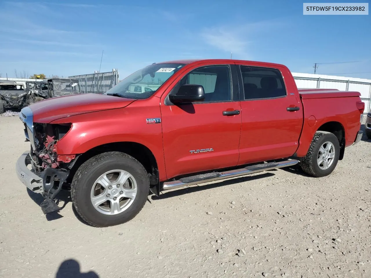 2012 Toyota Tundra Crewmax Sr5 VIN: 5TFDW5F19CX233982 Lot: 77424274