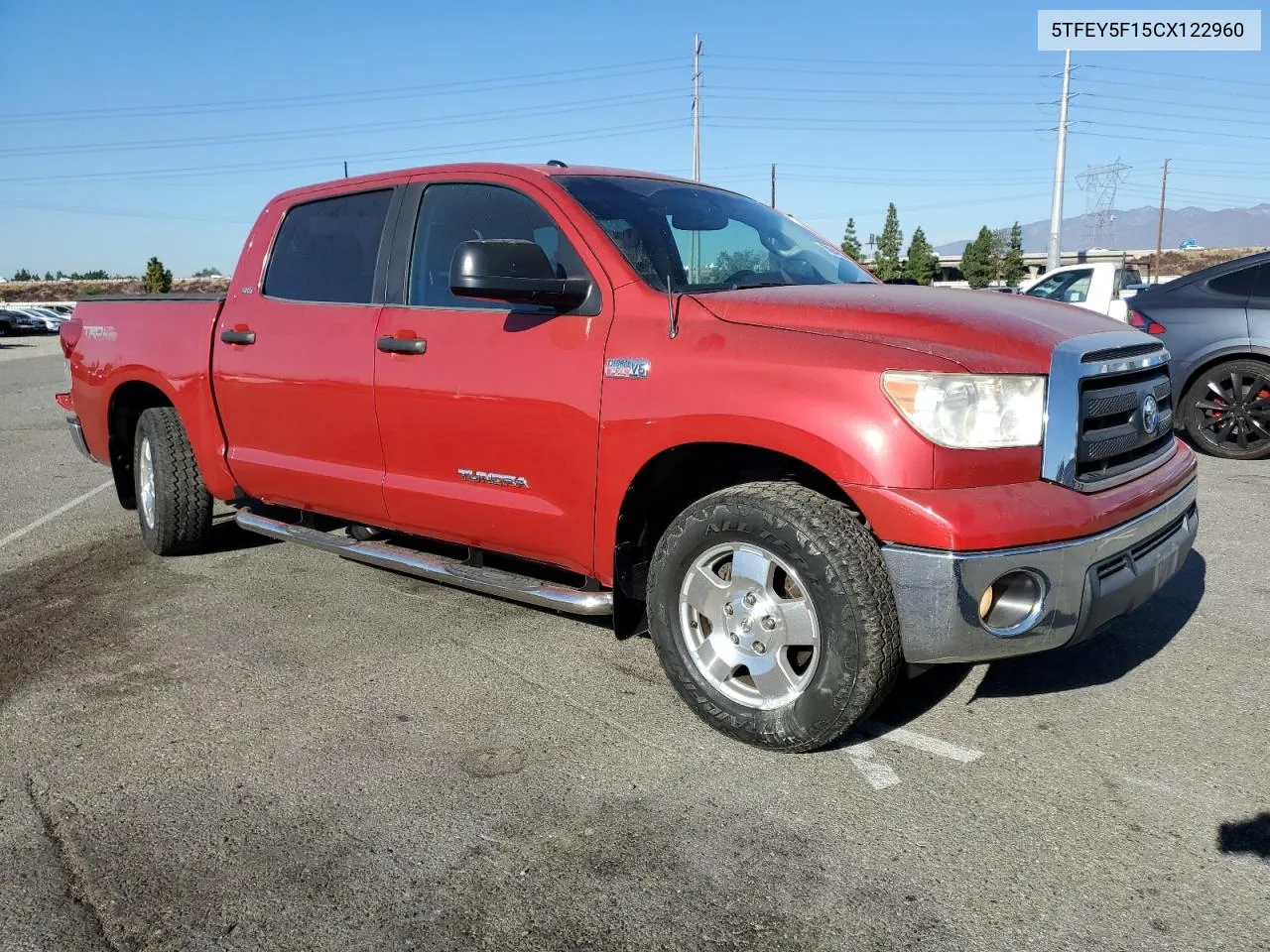 2012 Toyota Tundra Crewmax Sr5 VIN: 5TFEY5F15CX122960 Lot: 78649934