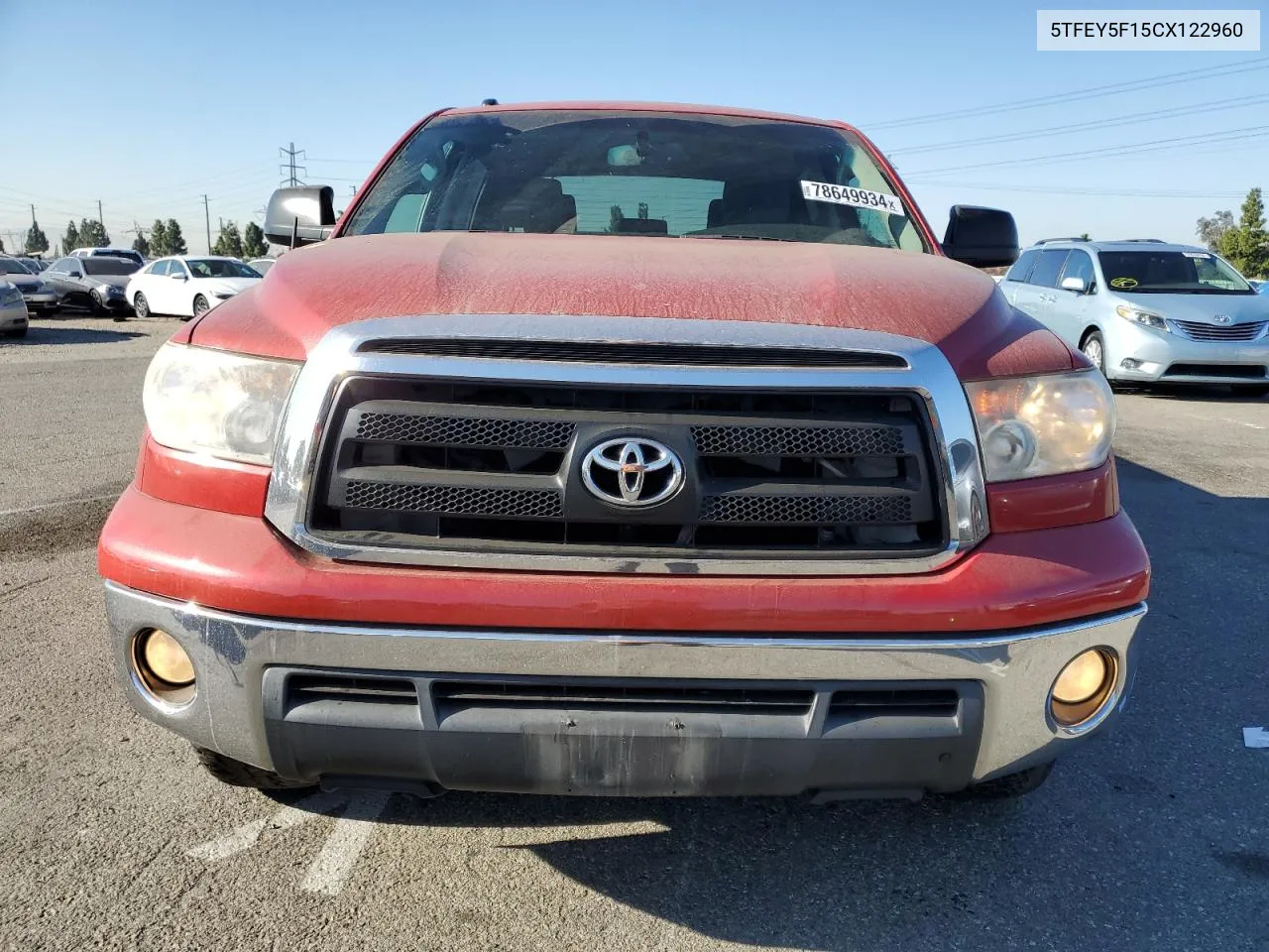 2012 Toyota Tundra Crewmax Sr5 VIN: 5TFEY5F15CX122960 Lot: 78649934