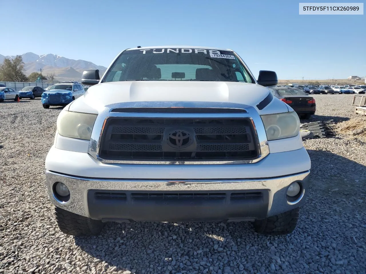 2012 Toyota Tundra Crewmax Sr5 VIN: 5TFDY5F11CX260989 Lot: 79284304