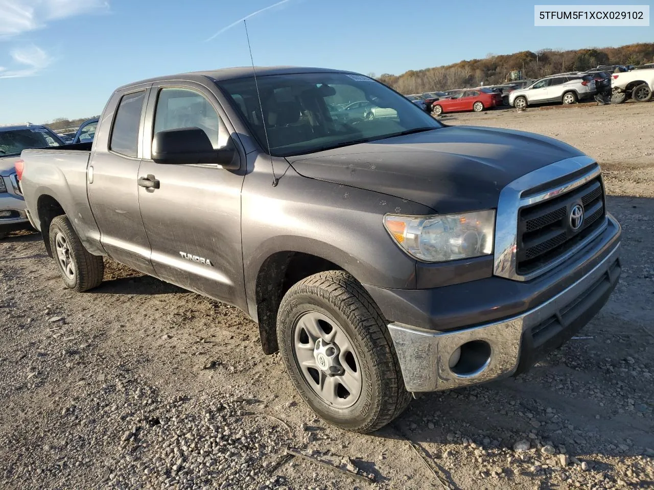 2012 Toyota Tundra Double Cab Sr5 VIN: 5TFUM5F1XCX029102 Lot: 80023404