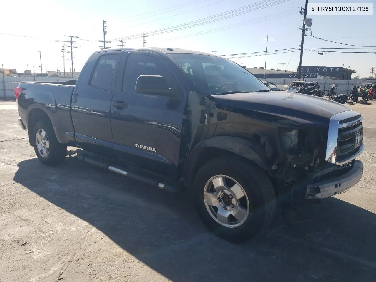 2012 Toyota Tundra Double Cab Sr5 VIN: 5TFRY5F13CX127138 Lot: 80273794