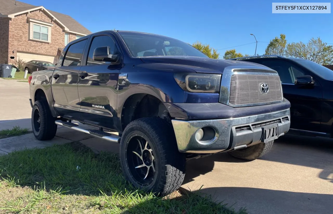 2012 Toyota Tundra Crewmax Sr5 VIN: 5TFEY5F1XCX127894 Lot: 80894994