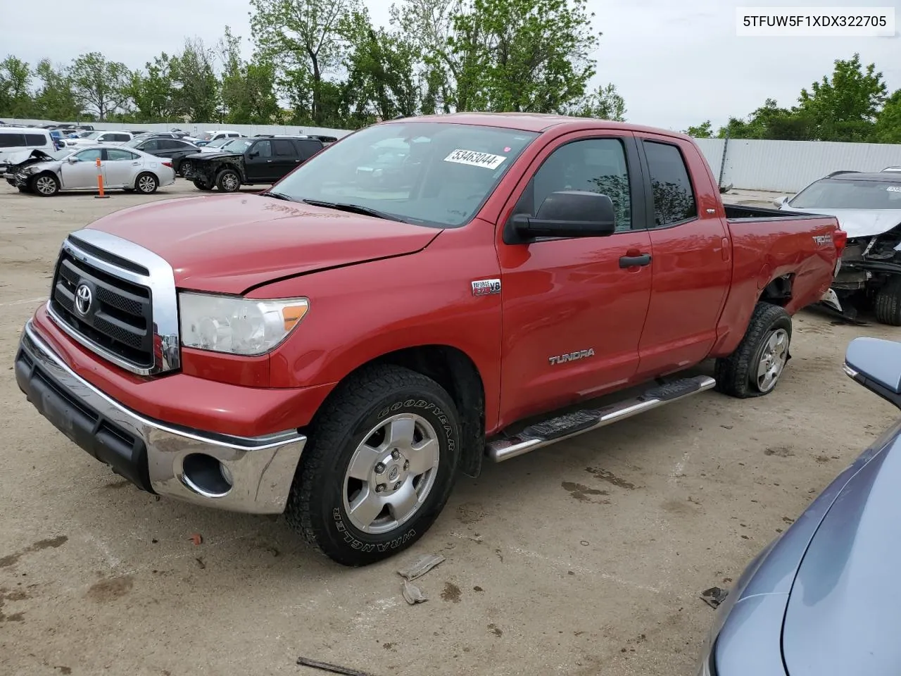 2013 Toyota Tundra Double Cab Sr5 VIN: 5TFUW5F1XDX322705 Lot: 53463044