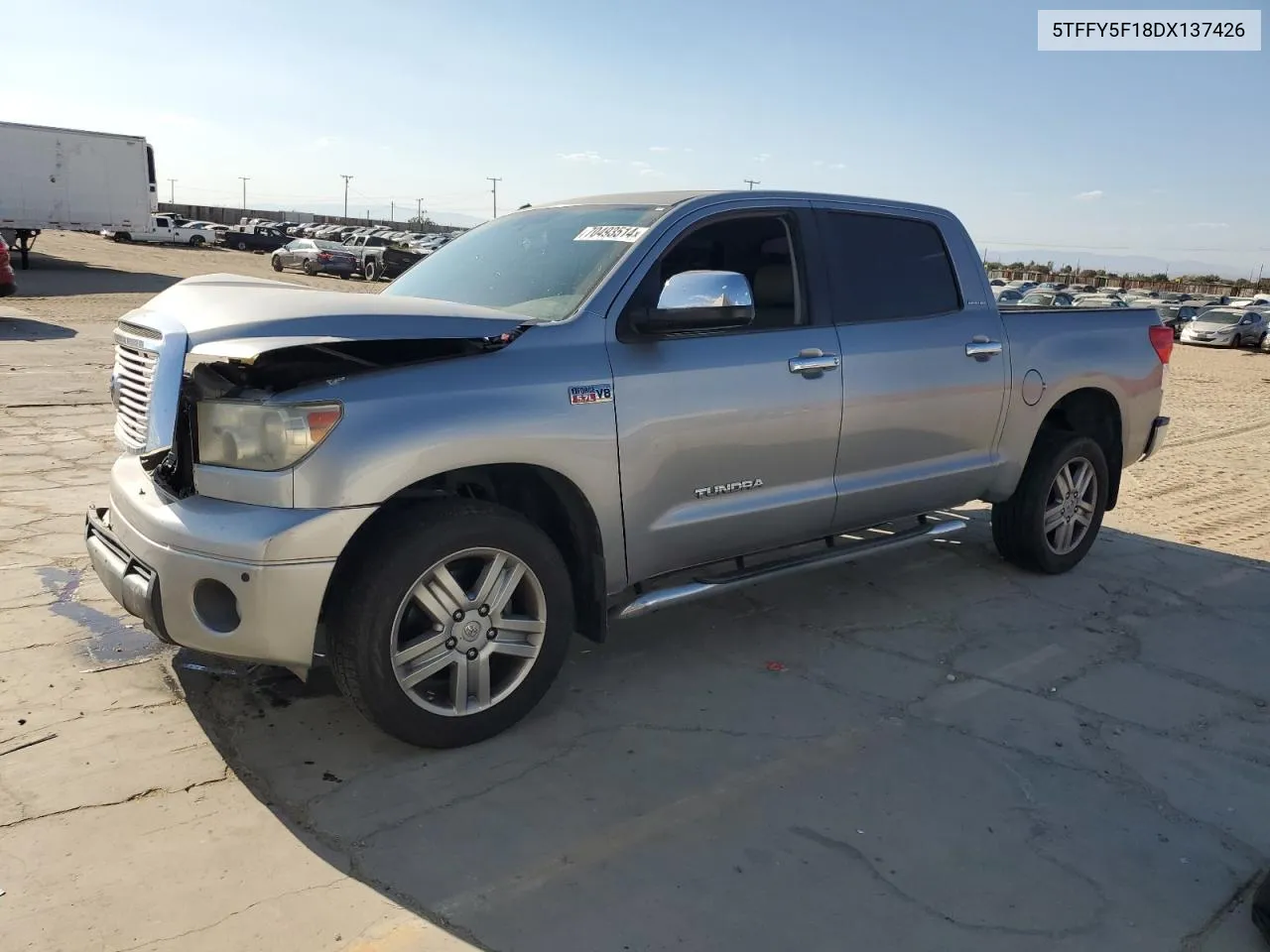 2013 Toyota Tundra Crewmax Limited VIN: 5TFFY5F18DX137426 Lot: 70493514