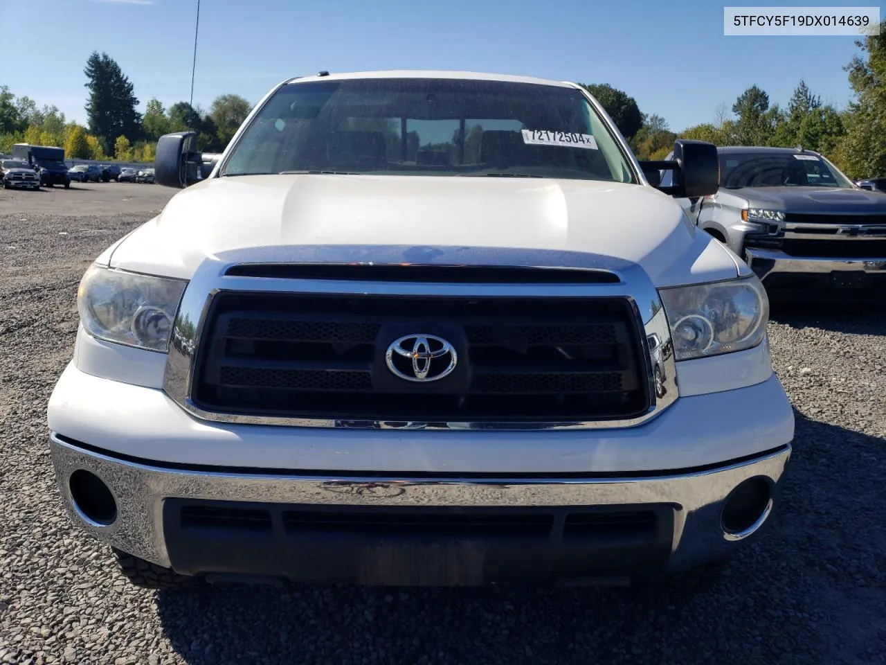 2013 Toyota Tundra Double Cab Sr5 VIN: 5TFCY5F19DX014639 Lot: 72172504