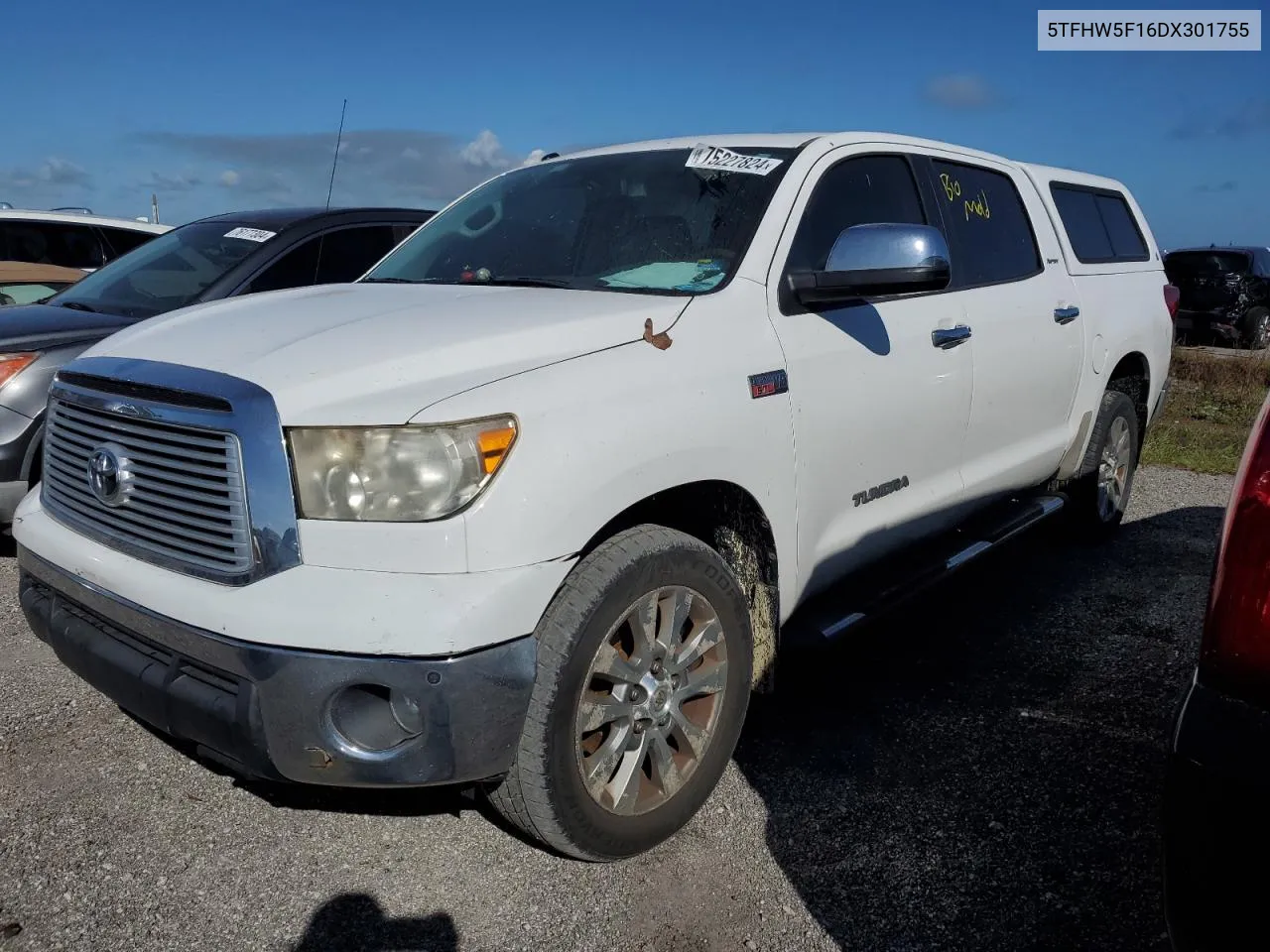 2013 Toyota Tundra Crewmax Limited VIN: 5TFHW5F16DX301755 Lot: 75227824