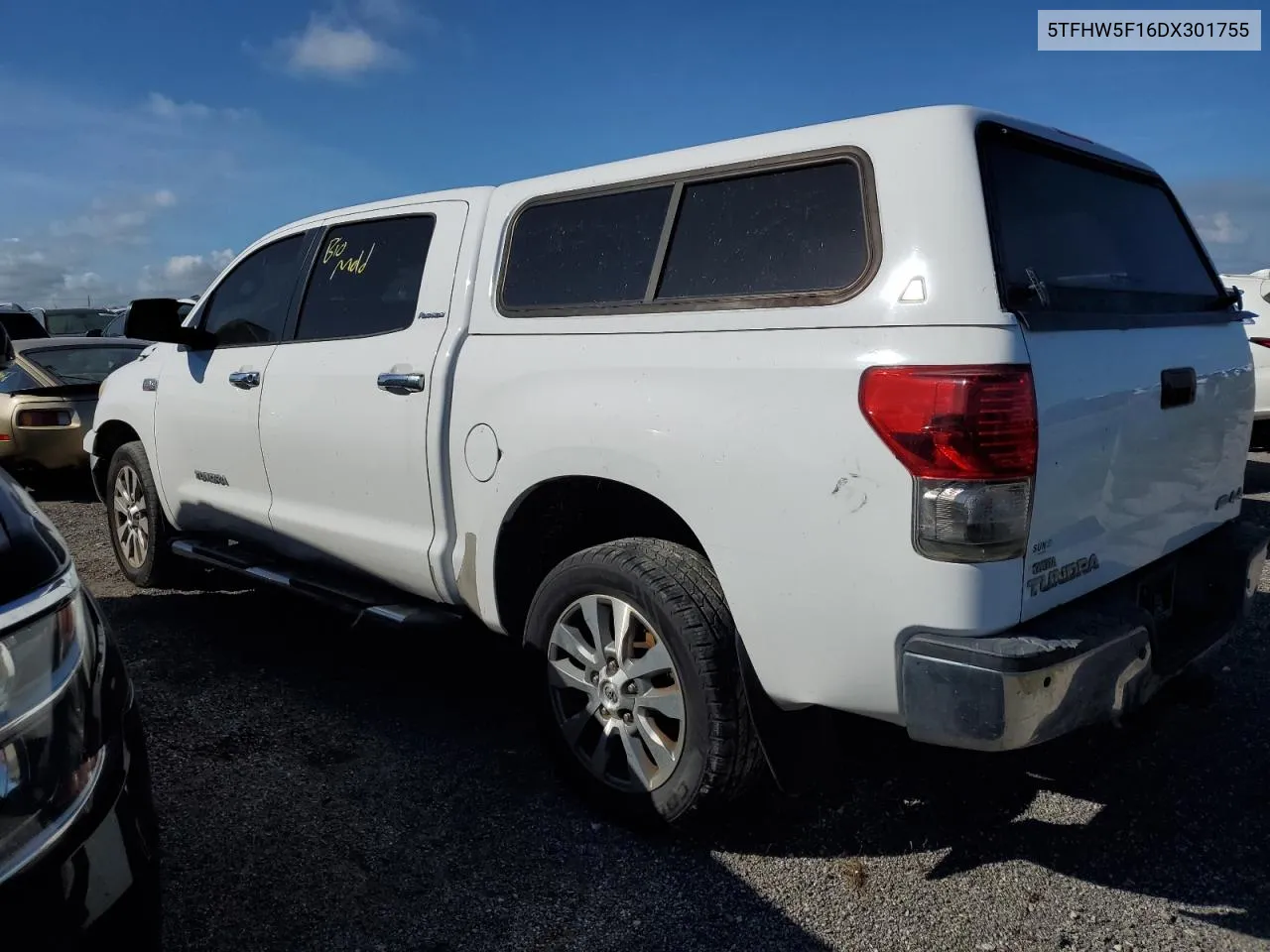 2013 Toyota Tundra Crewmax Limited VIN: 5TFHW5F16DX301755 Lot: 75227824