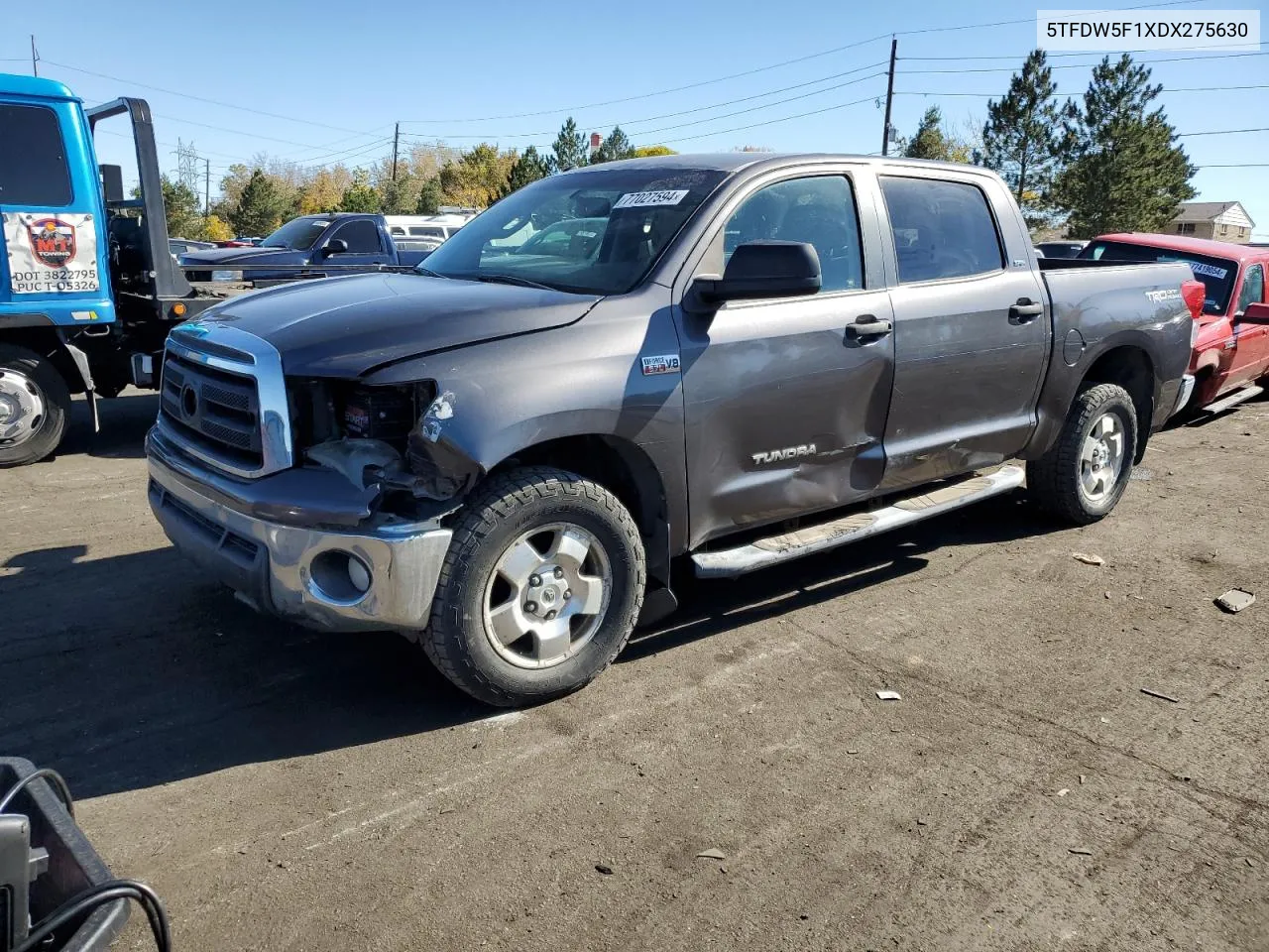 2013 Toyota Tundra Crewmax Sr5 VIN: 5TFDW5F1XDX275630 Lot: 77027594