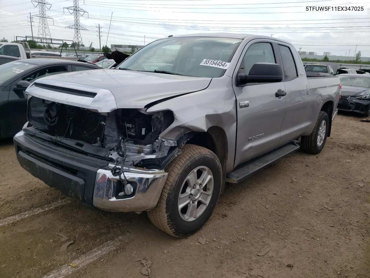 2014 Toyota Tundra Double Cab Sr/Sr5 VIN: 5TFUW5F11EX347025 Lot: 55154454