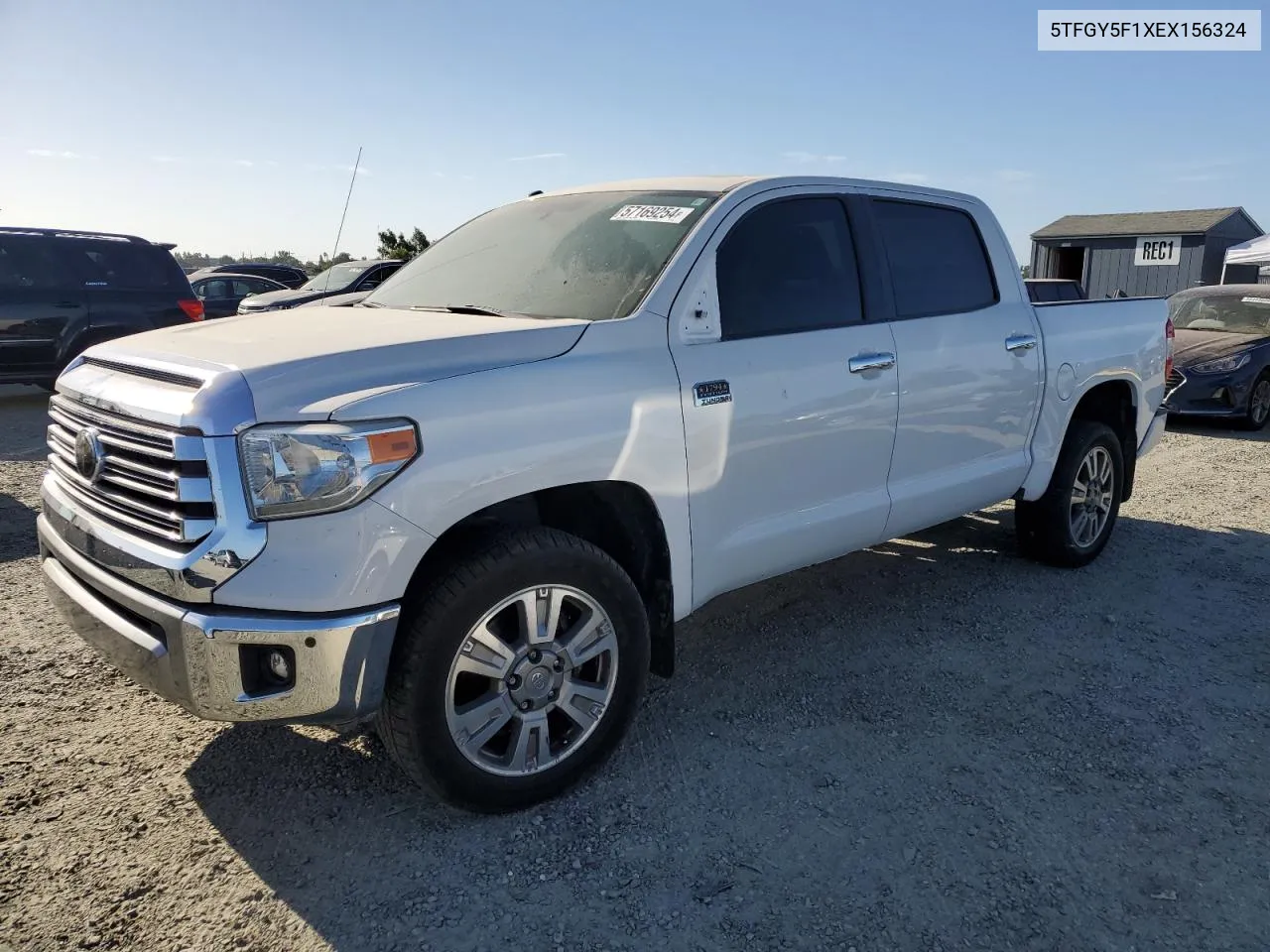 2014 Toyota Tundra Crewmax Platinum VIN: 5TFGY5F1XEX156324 Lot: 57169254