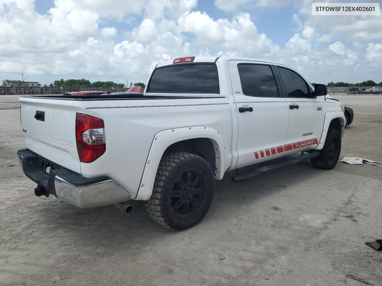 2014 Toyota Tundra Crewmax Sr5 VIN: 5TFDW5F12EX402601 Lot: 61822484