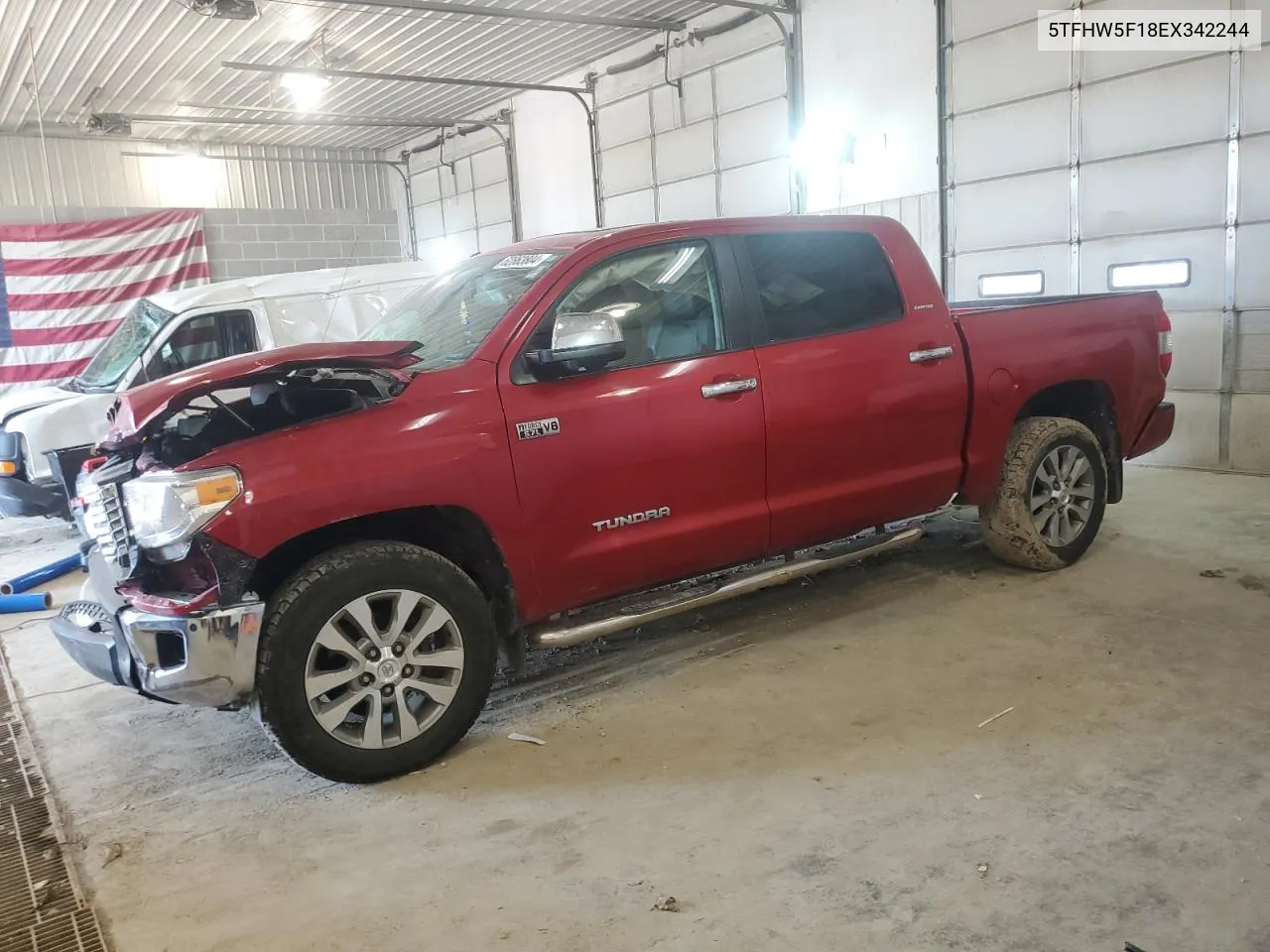 2014 Toyota Tundra Crewmax Limited VIN: 5TFHW5F18EX342244 Lot: 62863804