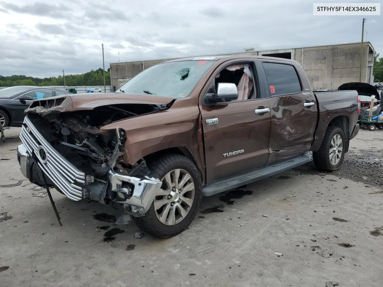 2014 Toyota Tundra Crewmax Limited VIN: 5TFHY5F14EX346625 Lot: 40354541