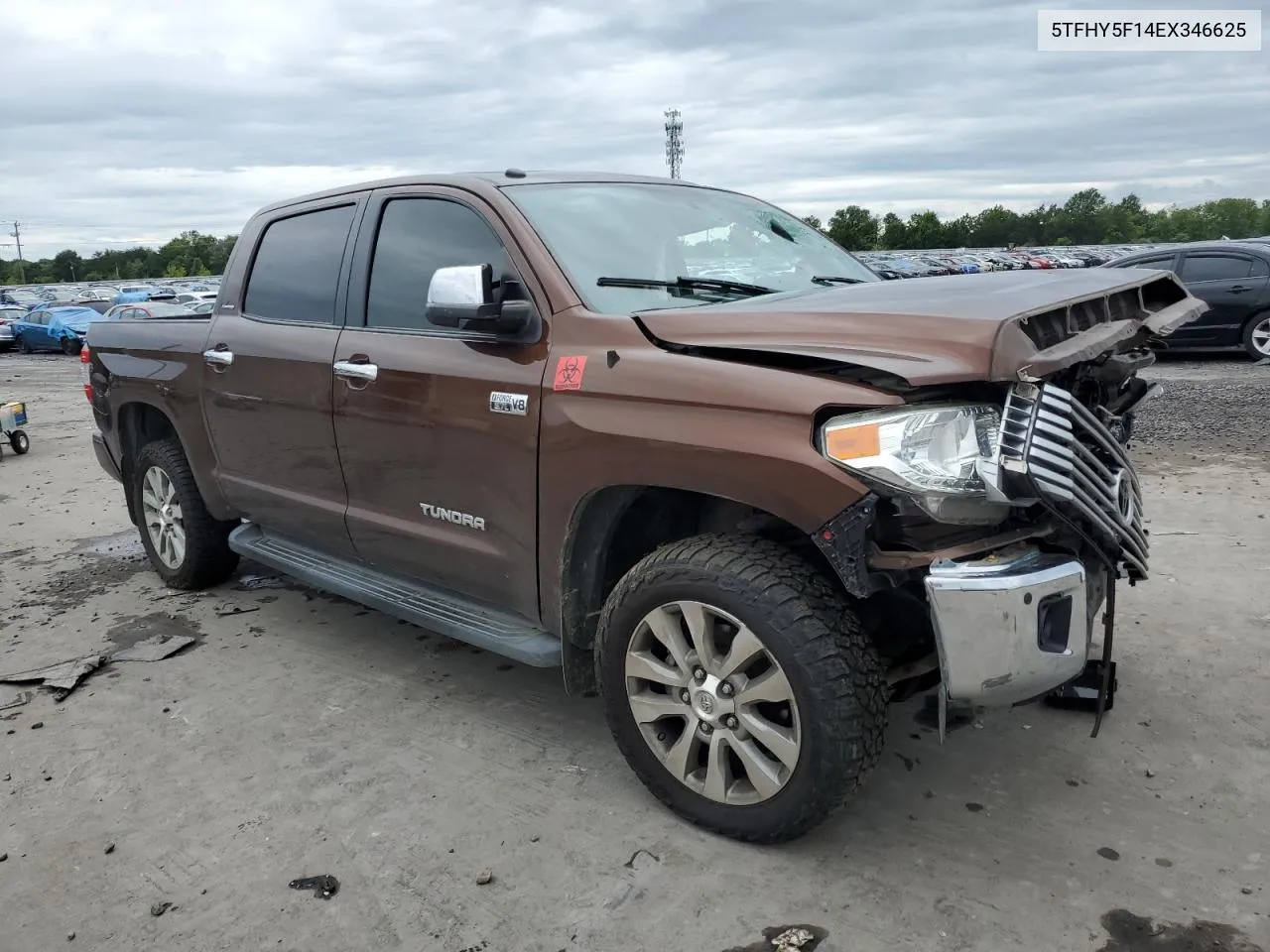 2014 Toyota Tundra Crewmax Limited VIN: 5TFHY5F14EX346625 Lot: 40354541