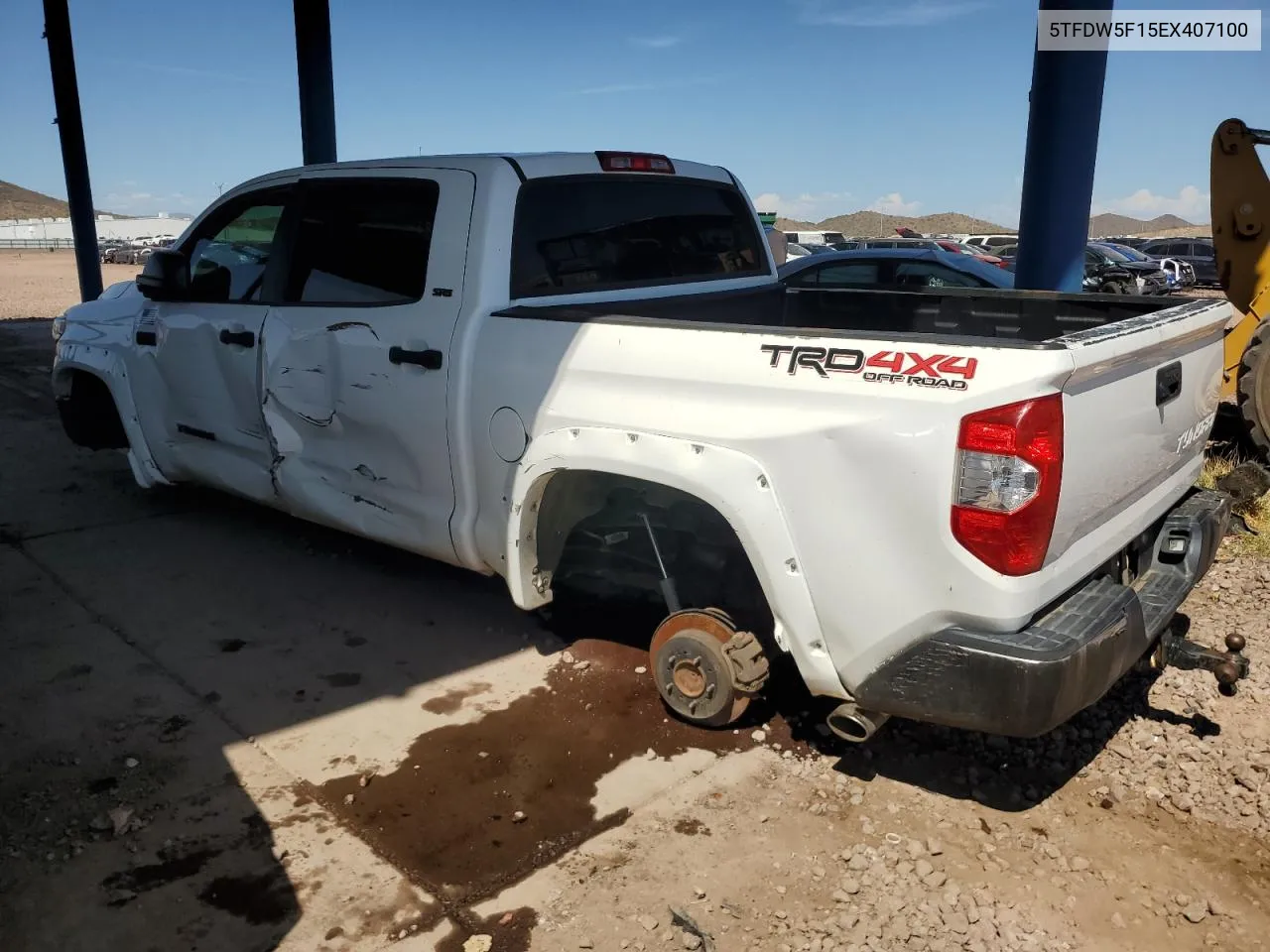 2014 Toyota Tundra Crewmax Sr5 VIN: 5TFDW5F15EX407100 Lot: 67163294