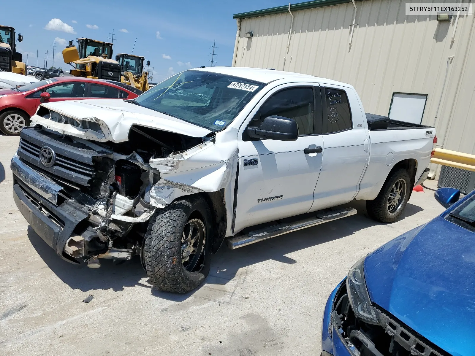 2014 Toyota Tundra Double Cab Sr VIN: 5TFRY5F11EX163252 Lot: 67207054