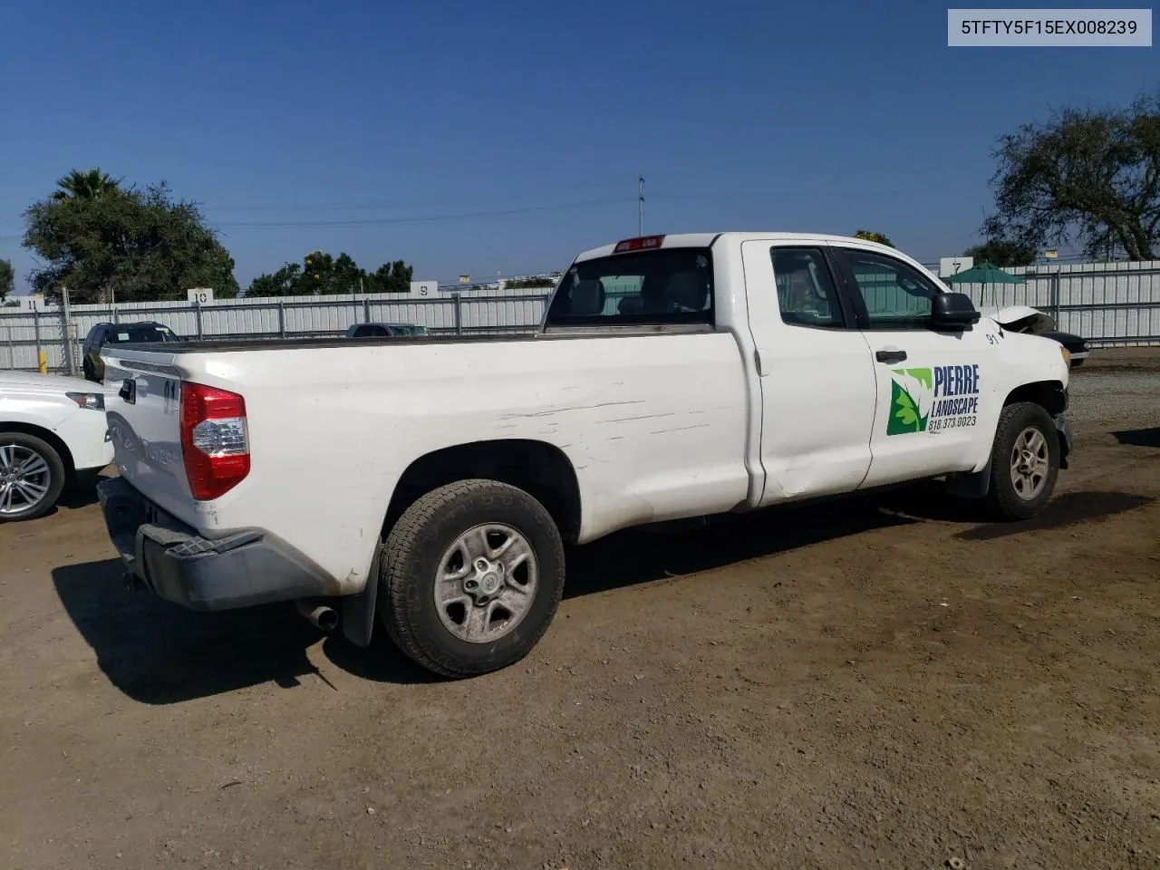 2014 Toyota Tundra Double Cab Sr VIN: 5TFTY5F15EX008239 Lot: 71373524