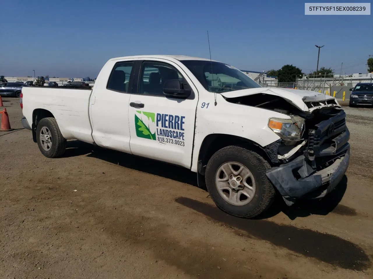 2014 Toyota Tundra Double Cab Sr VIN: 5TFTY5F15EX008239 Lot: 71373524