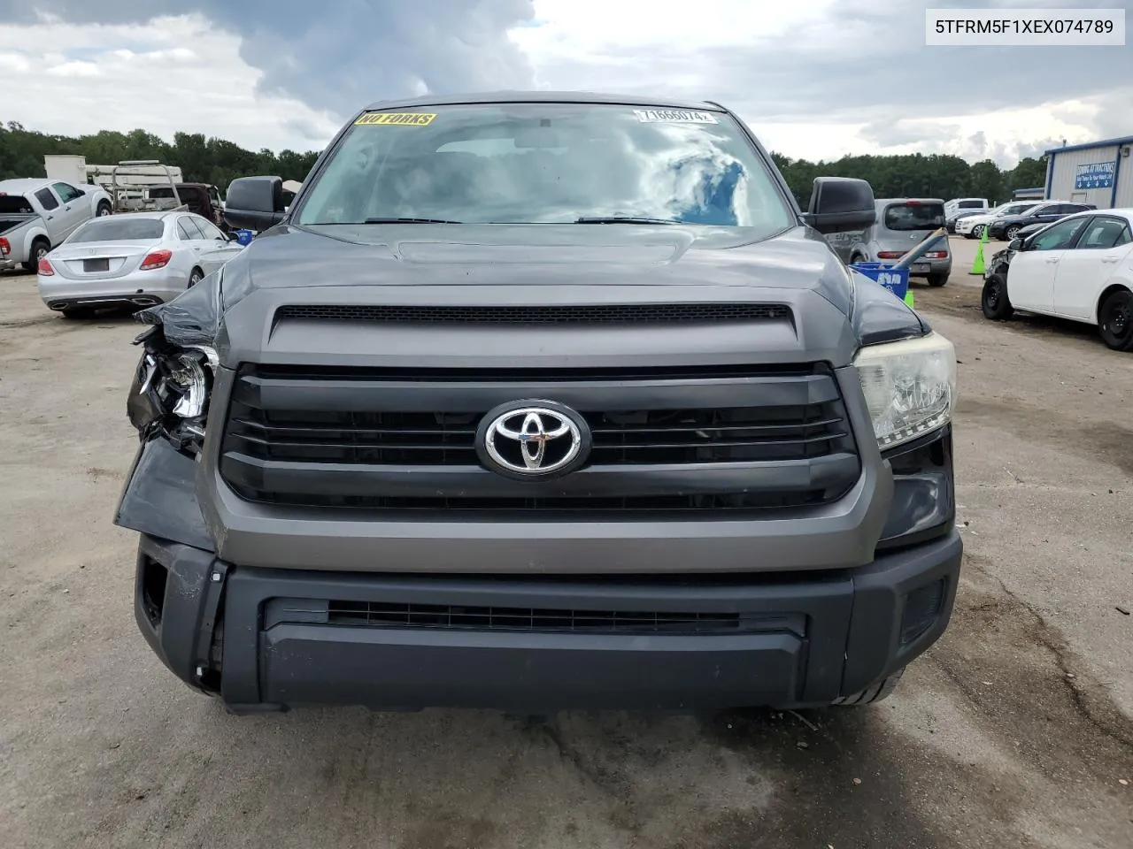 2014 Toyota Tundra Double Cab Sr VIN: 5TFRM5F1XEX074789 Lot: 71666074