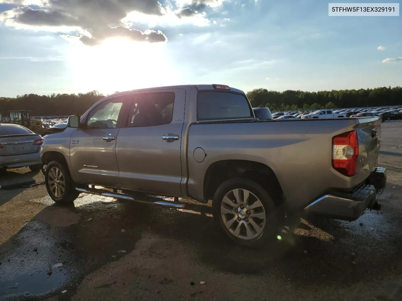 2014 Toyota Tundra Crewmax Limited VIN: 5TFHW5F13EX329191 Lot: 72467504