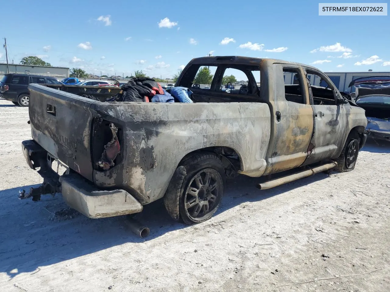 2014 Toyota Tundra Double Cab Sr VIN: 5TFRM5F18EX072622 Lot: 72896624