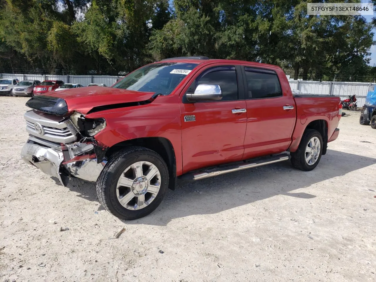 2014 Toyota Tundra Crewmax Platinum VIN: 5TFGY5F13EX148646 Lot: 73586284