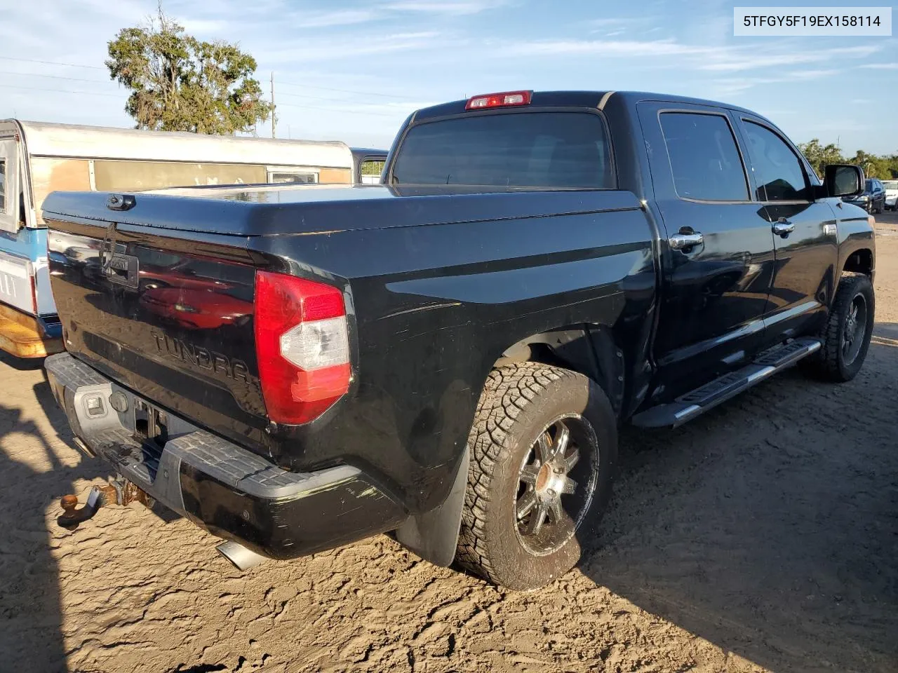 2014 Toyota Tundra Crewmax Platinum VIN: 5TFGY5F19EX158114 Lot: 73883894