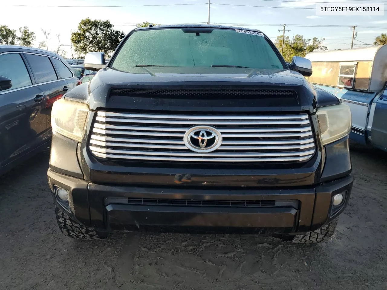 2014 Toyota Tundra Crewmax Platinum VIN: 5TFGY5F19EX158114 Lot: 73883894