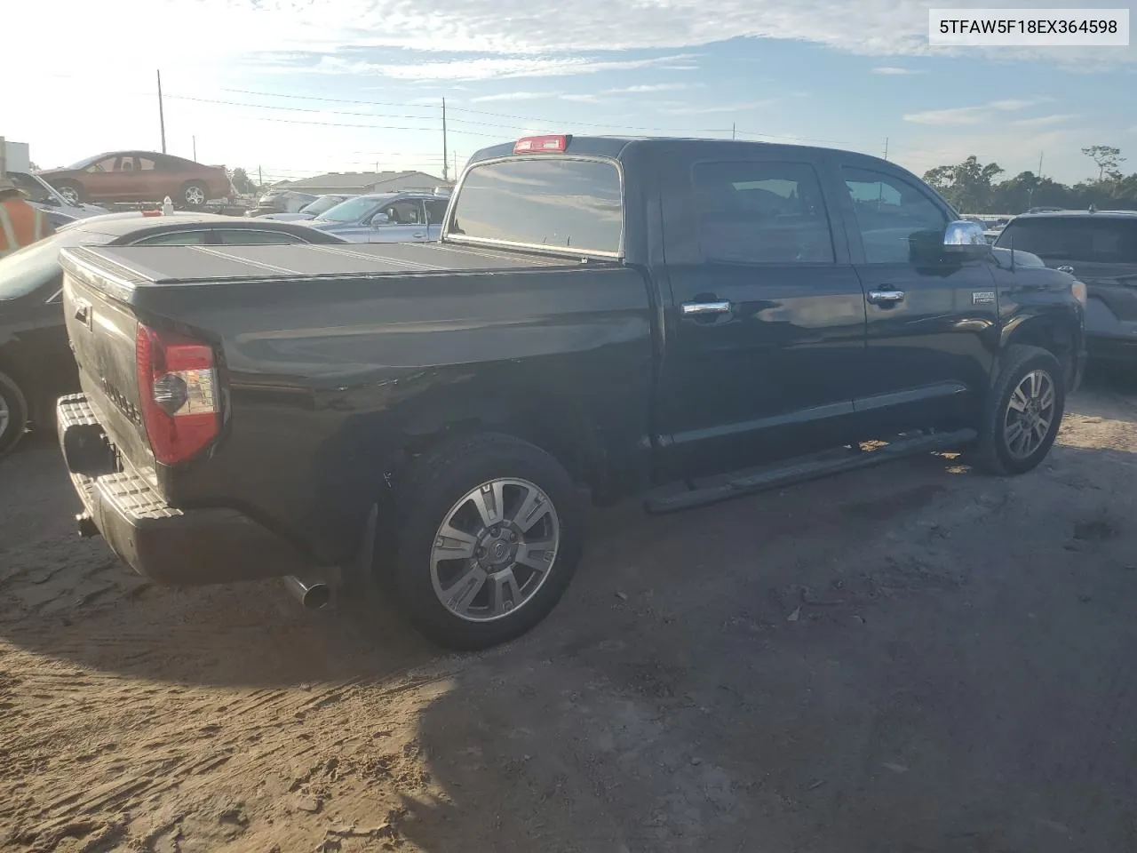 2014 Toyota Tundra Crewmax Platinum VIN: 5TFAW5F18EX364598 Lot: 73925464