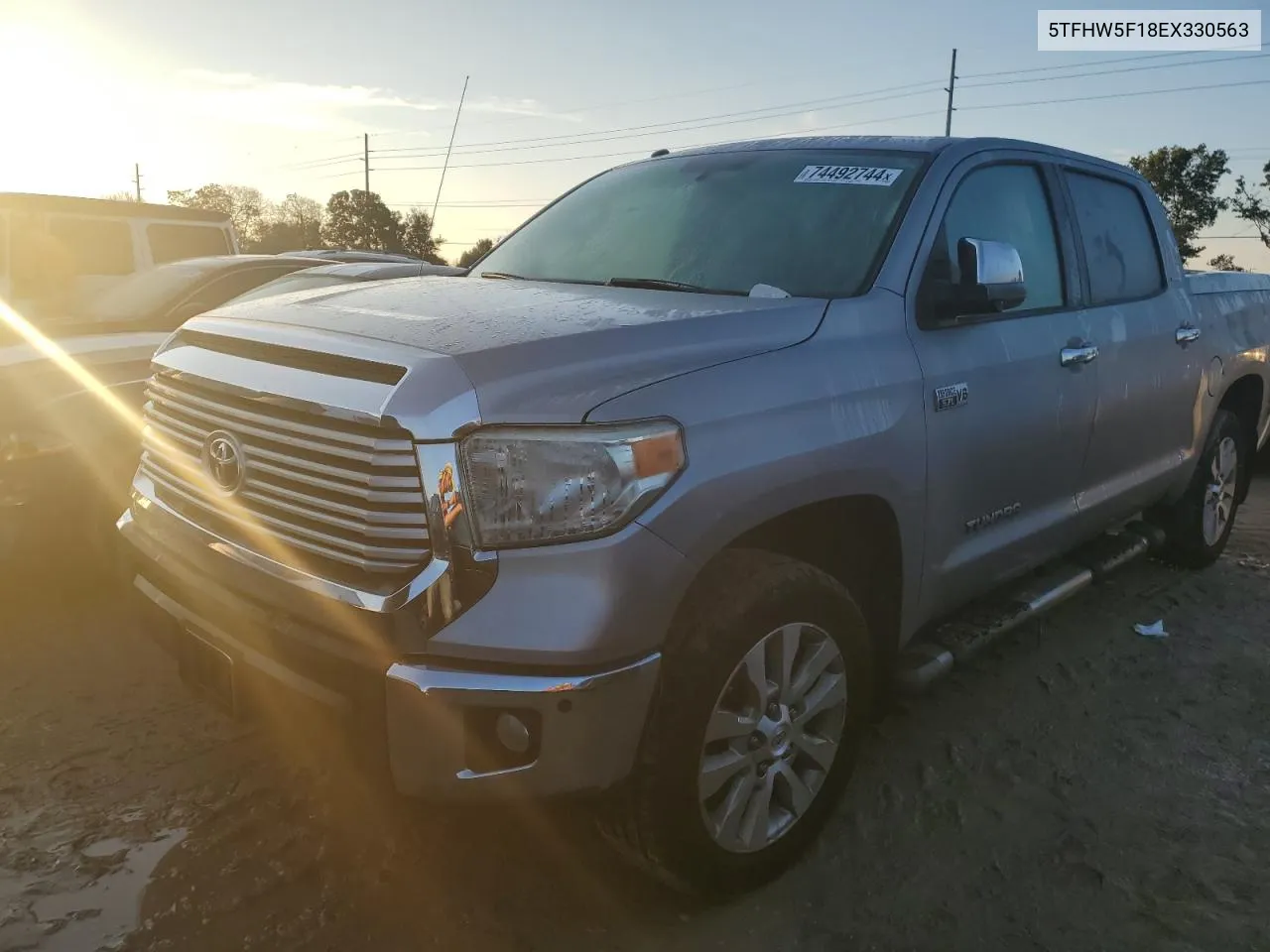 2014 Toyota Tundra Crewmax Limited VIN: 5TFHW5F18EX330563 Lot: 74492744