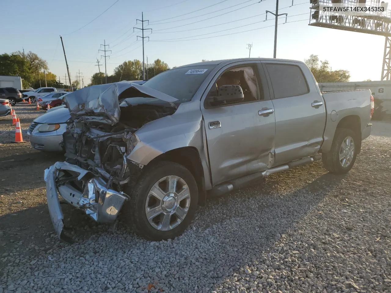 2014 Toyota Tundra Crewmax Platinum VIN: 5TFAW5F14EX345353 Lot: 74689644