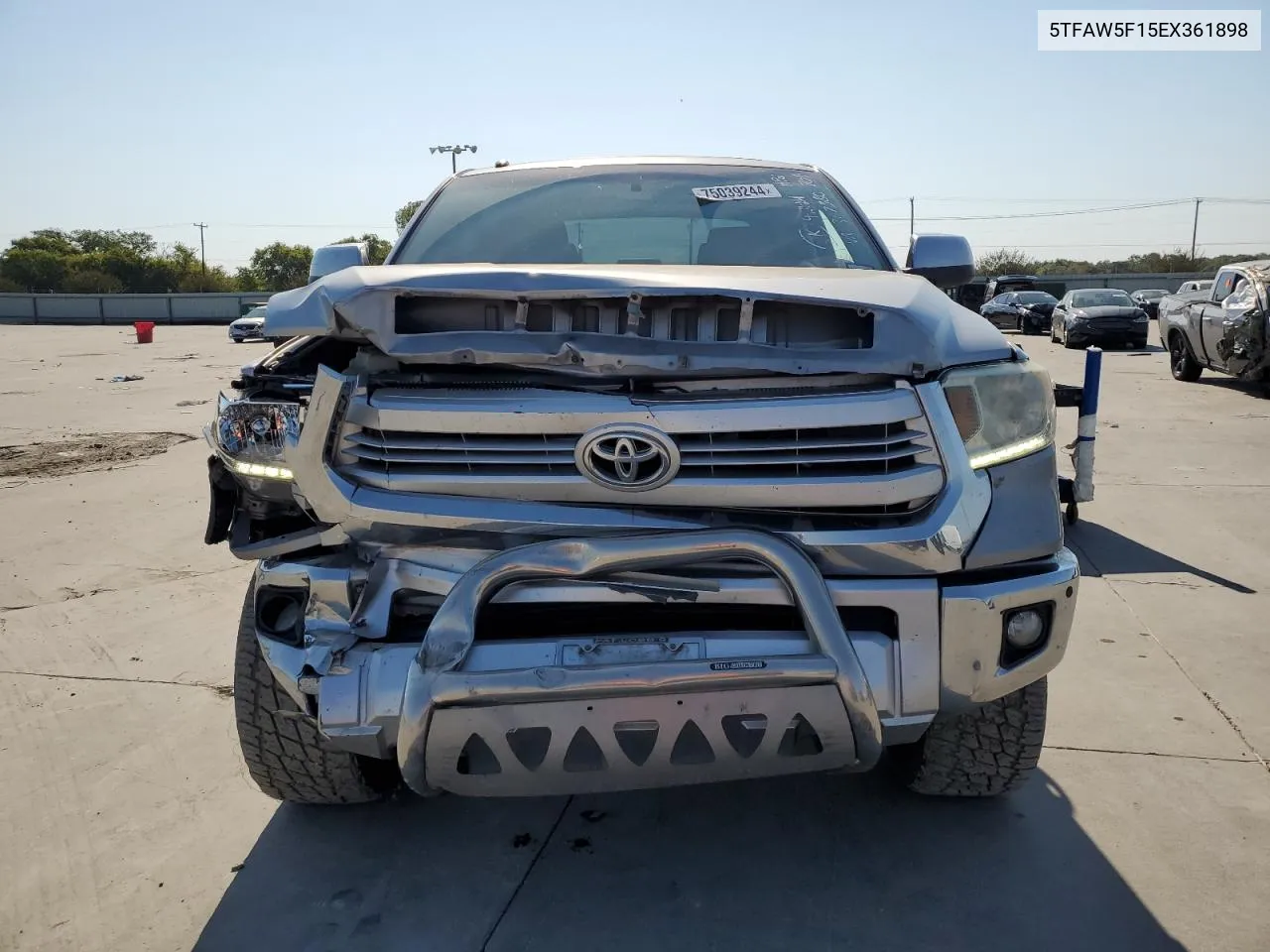 2014 Toyota Tundra Crewmax Platinum VIN: 5TFAW5F15EX361898 Lot: 75039244