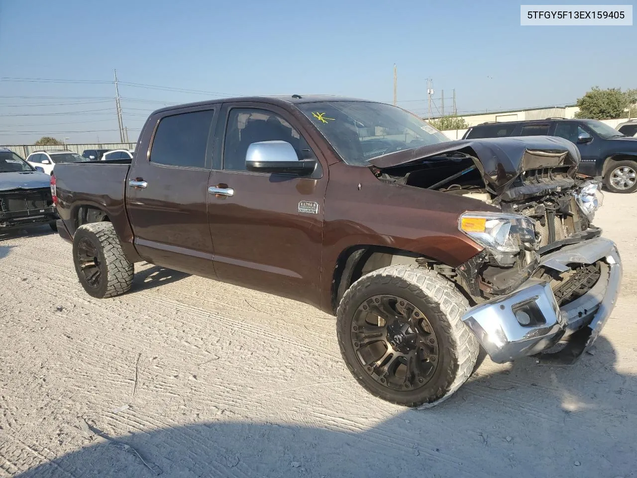 2014 Toyota Tundra Crewmax Platinum VIN: 5TFGY5F13EX159405 Lot: 75131644