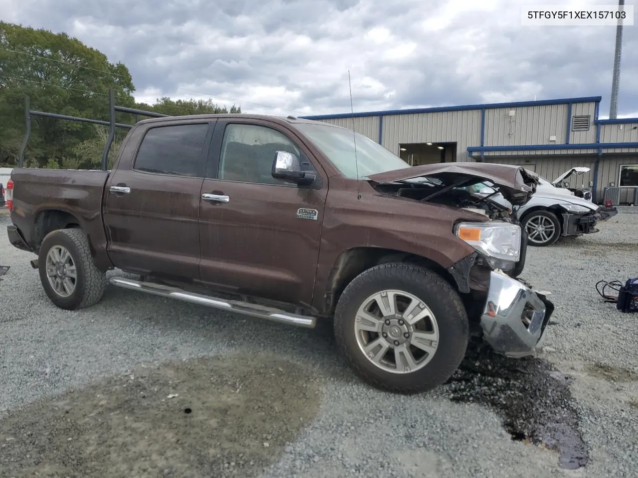 2014 Toyota Tundra Crewmax Platinum VIN: 5TFGY5F1XEX157103 Lot: 75537664