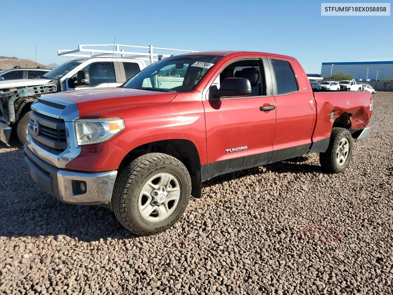 2014 Toyota Tundra Double Cab Sr VIN: 5TFUM5F18EX058858 Lot: 76177984