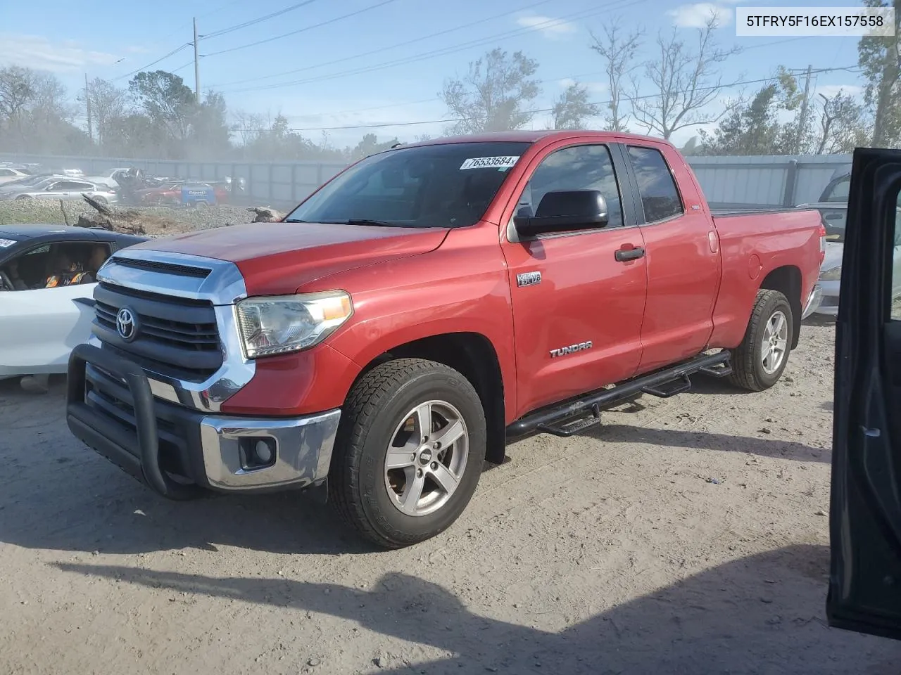 2014 Toyota Tundra Double Cab Sr VIN: 5TFRY5F16EX157558 Lot: 76533684