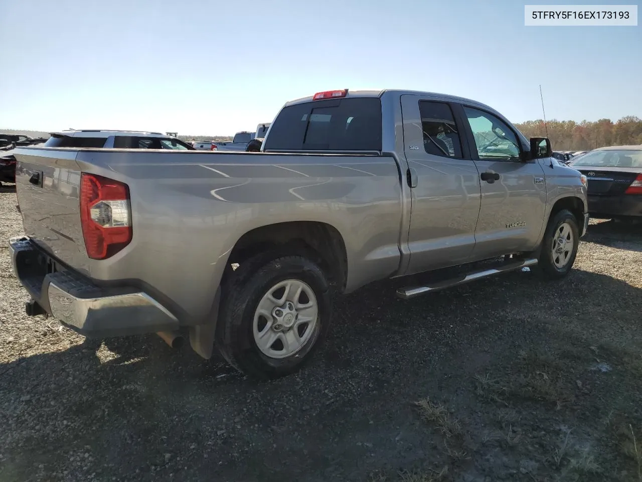 2014 Toyota Tundra Double Cab Sr VIN: 5TFRY5F16EX173193 Lot: 76823924