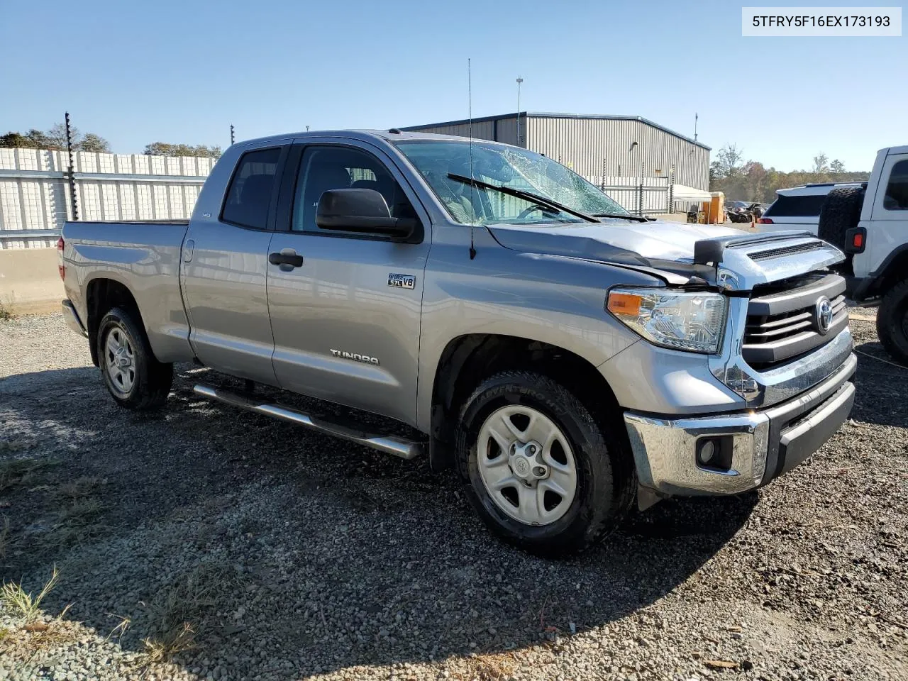 2014 Toyota Tundra Double Cab Sr VIN: 5TFRY5F16EX173193 Lot: 76823924