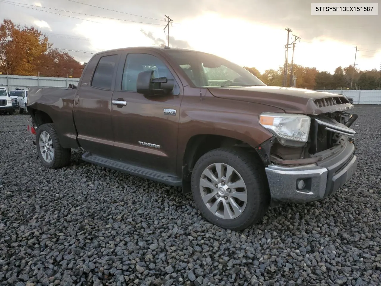 2014 Toyota Tundra Double Cab Limited VIN: 5TFSY5F13EX151587 Lot: 77935894