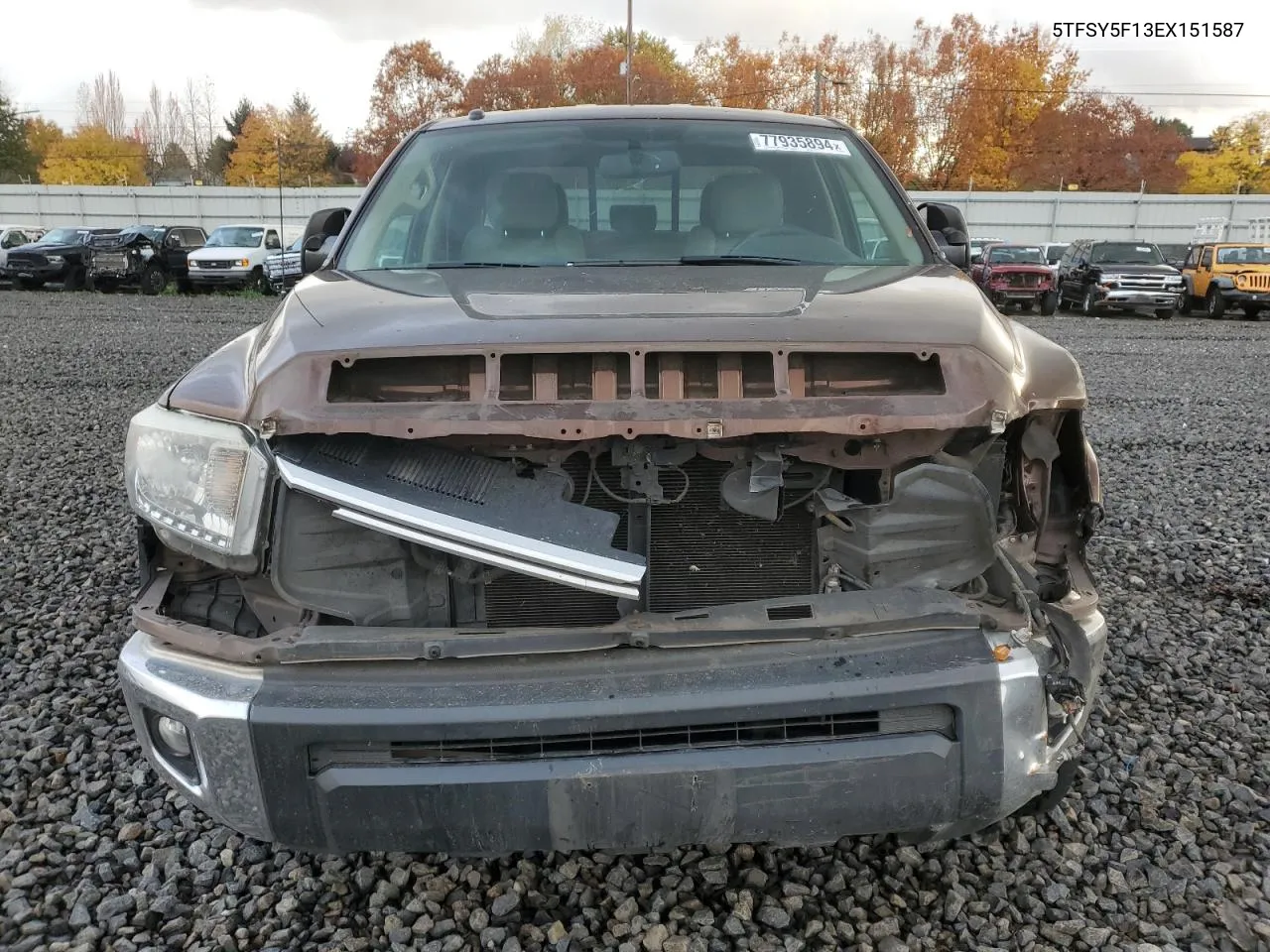 2014 Toyota Tundra Double Cab Limited VIN: 5TFSY5F13EX151587 Lot: 77935894