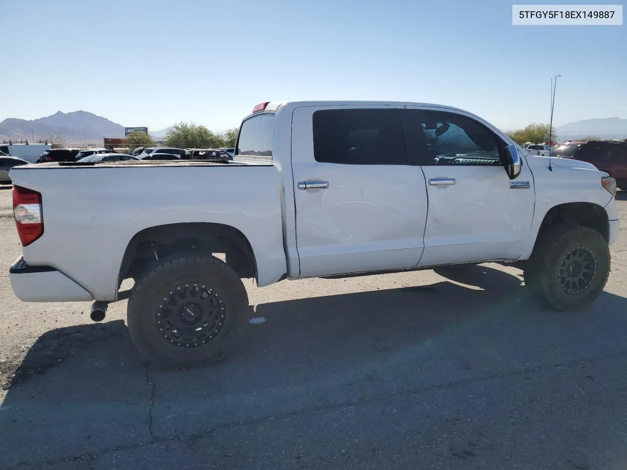 2014 Toyota Tundra Crewmax Platinum VIN: 5TFGY5F18EX149887 Lot: 78158064