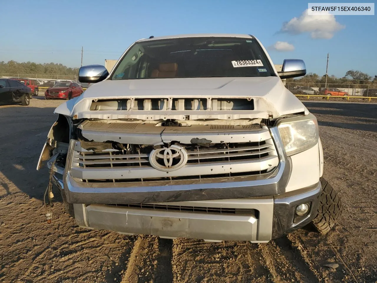 2014 Toyota Tundra Crewmax Platinum VIN: 5TFAW5F15EX406340 Lot: 78383324