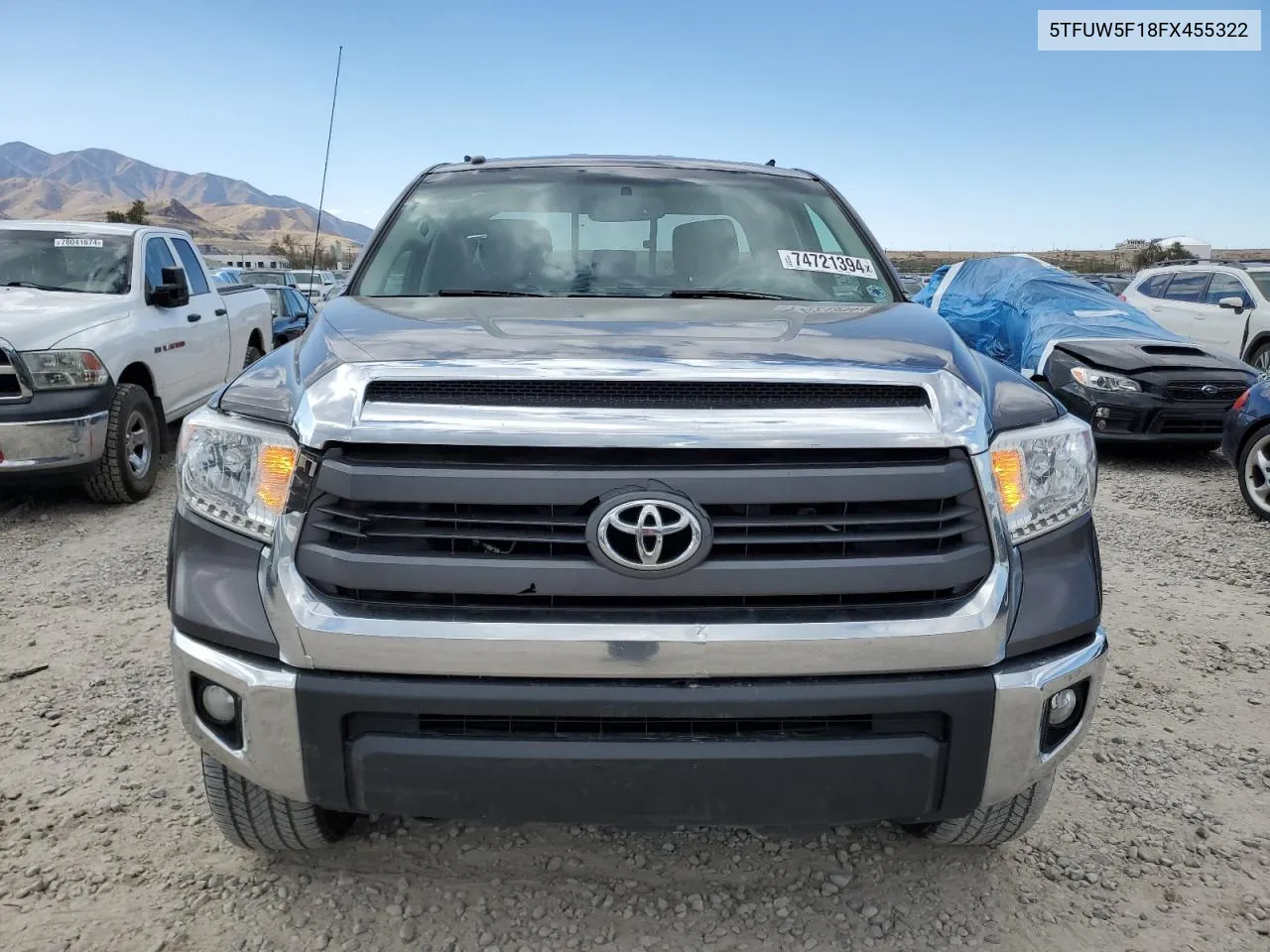 2015 Toyota Tundra Double Cab Sr VIN: 5TFUW5F18FX455322 Lot: 74721394