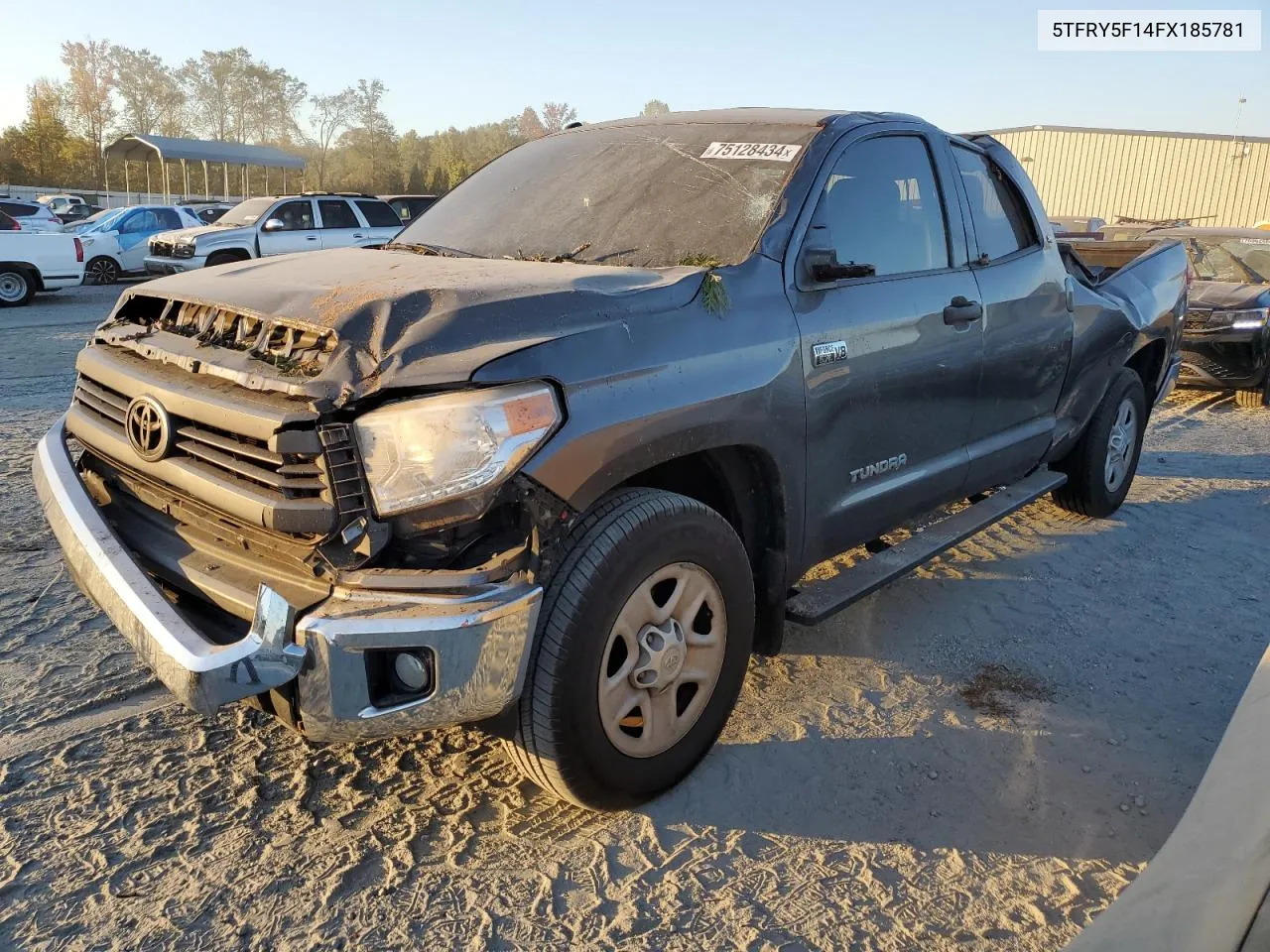 2015 Toyota Tundra Double Cab Sr VIN: 5TFRY5F14FX185781 Lot: 75128434